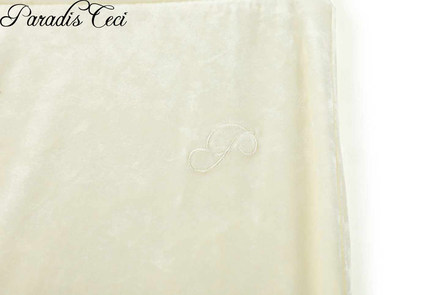 'Faye' velvet trousers - cream