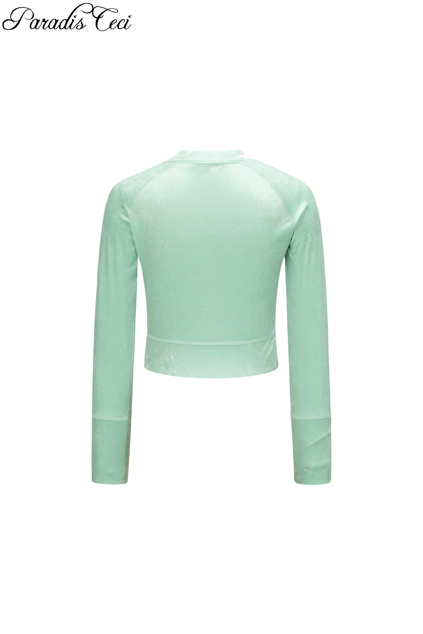 'Poppy' velvet top - mint