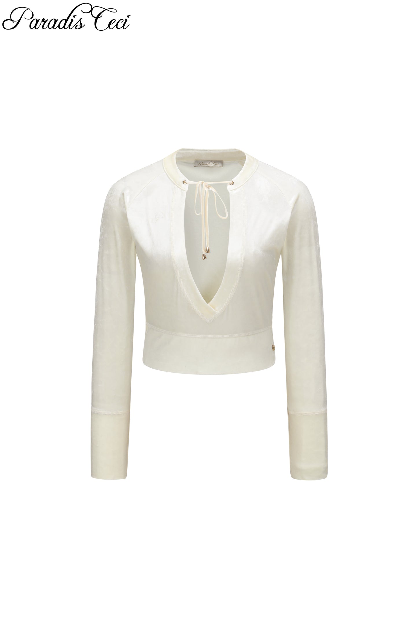 'Poppy' velvet top - cream