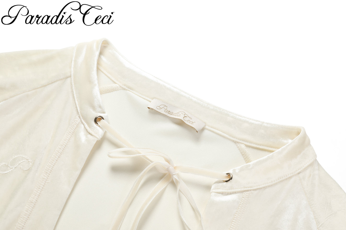 'Poppy' velvet top - cream