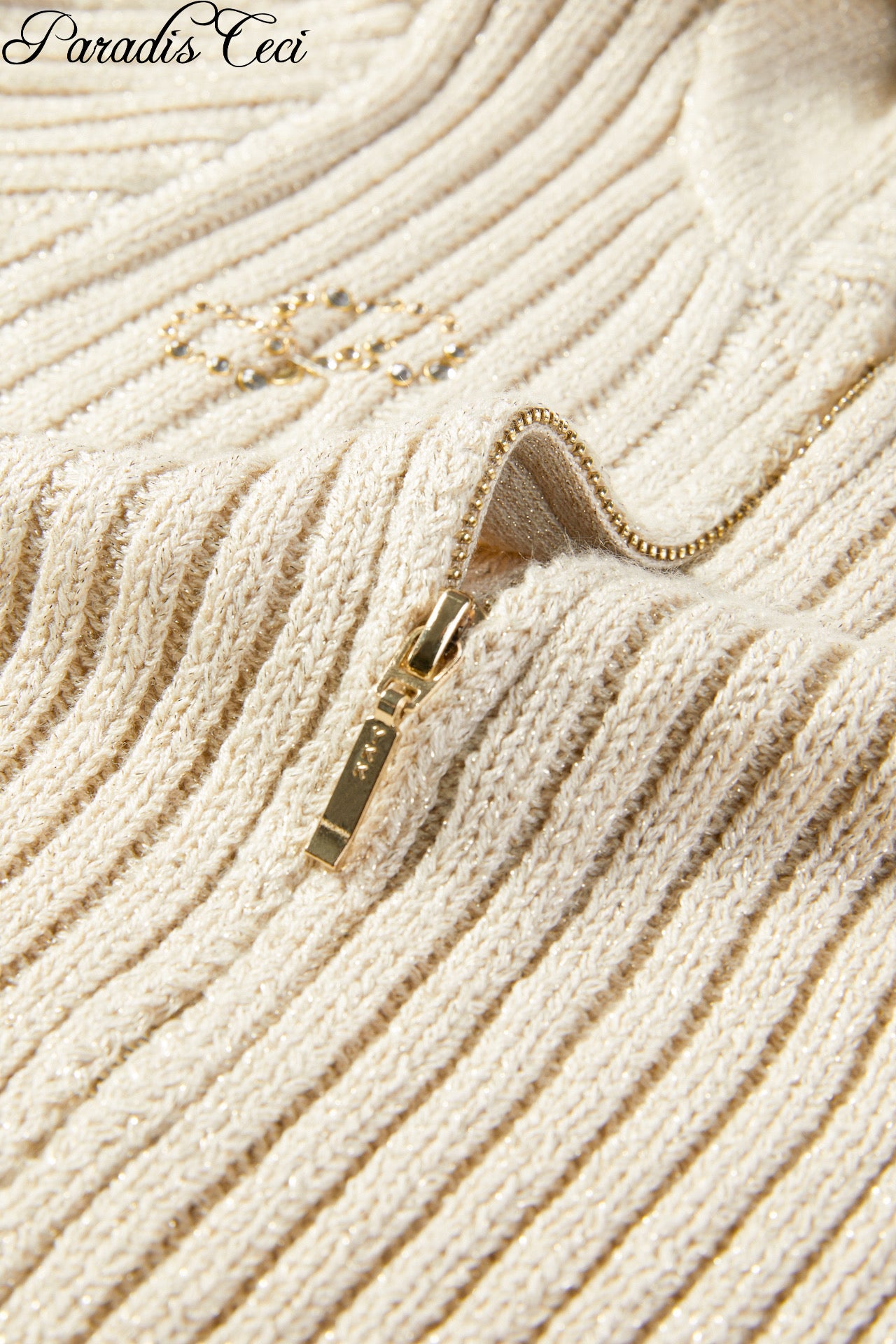 'Starlight' knit zip-up hoodie