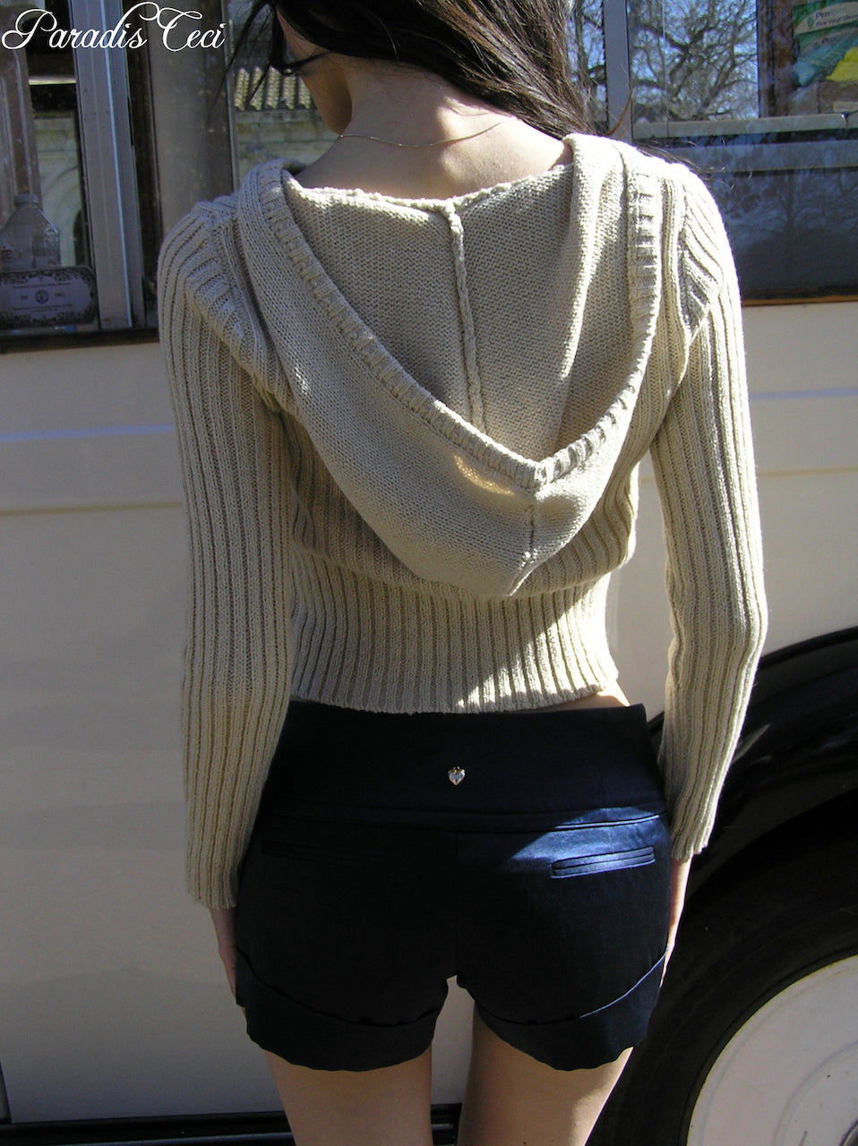 'Starlight' knit zip-up hoodie