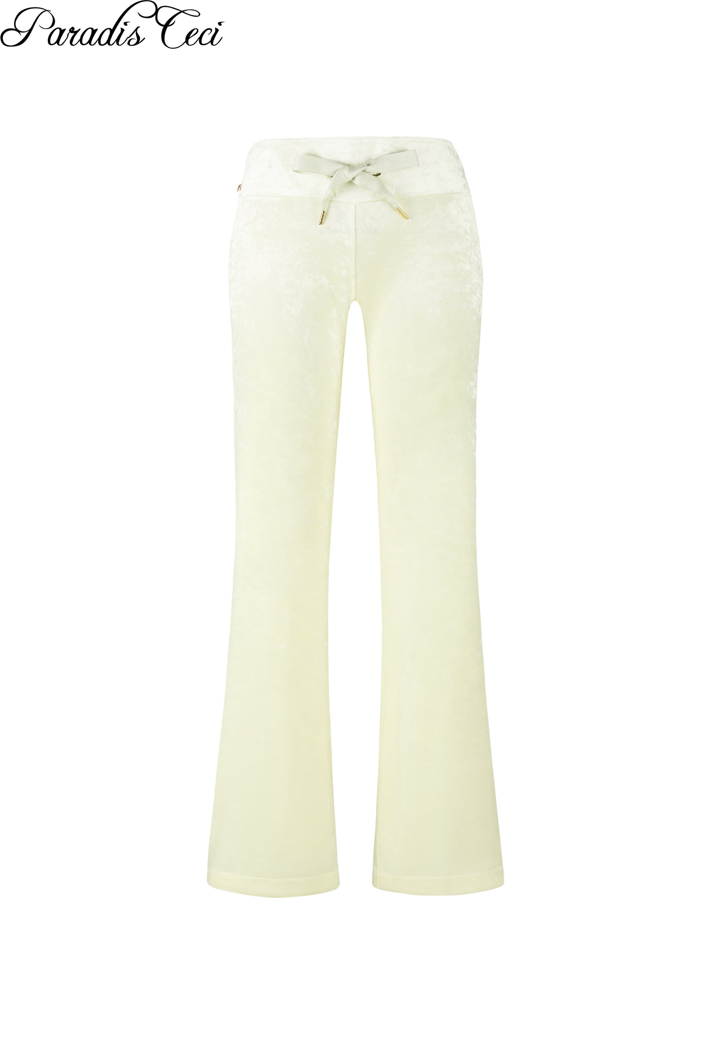 'Faye' velvet trousers - cream