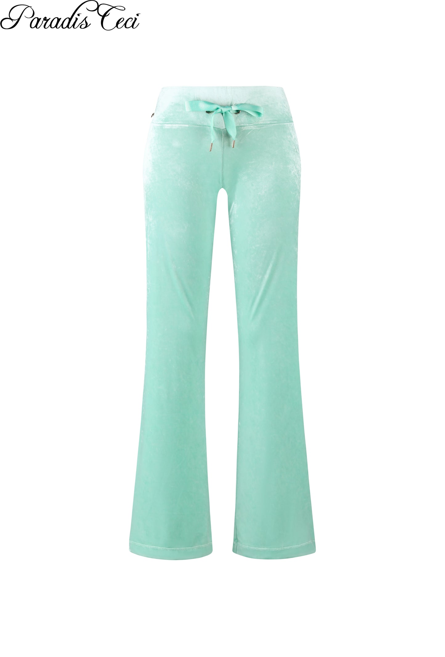'Faye' velvet trousers - mint