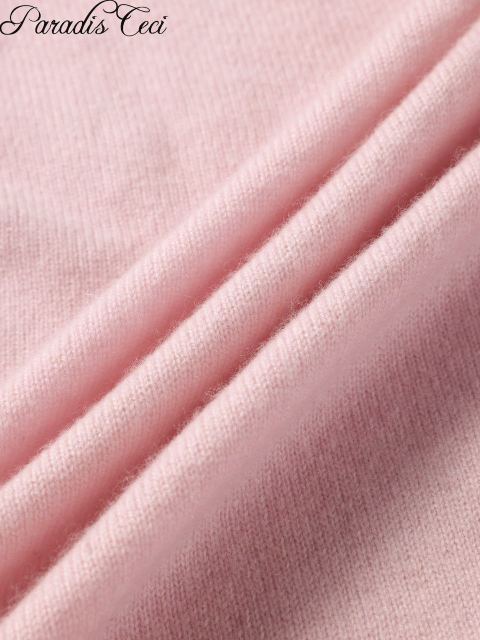 'Crystal' cashmere trousers with rhinestones- sweet pink