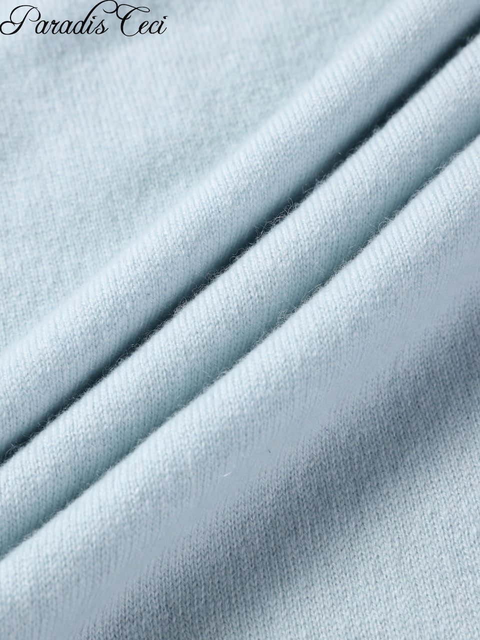'Crystal' cashmere trousers with rhinestones - icy blue