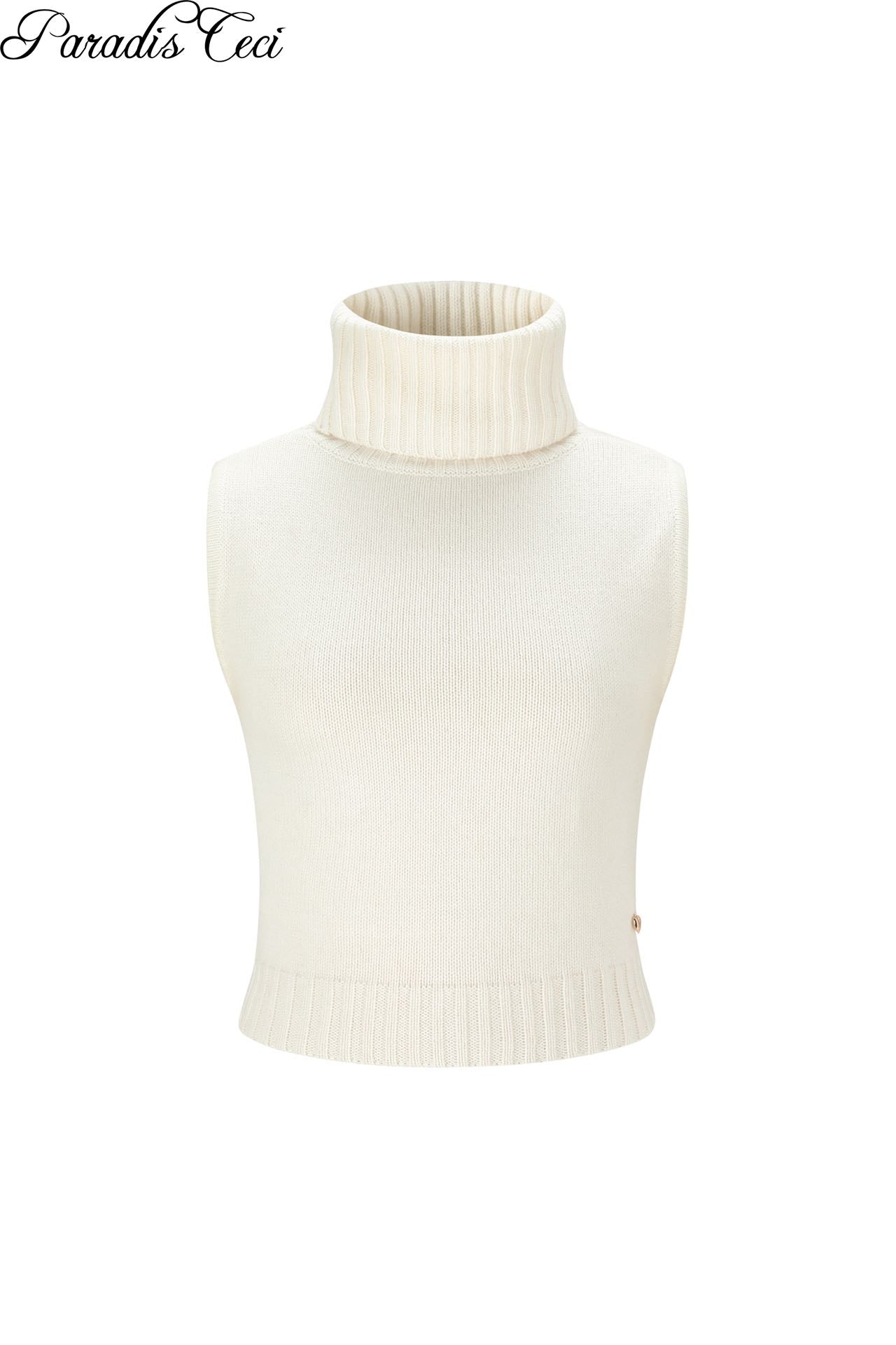 'Molly' cashmere turtleneck vest