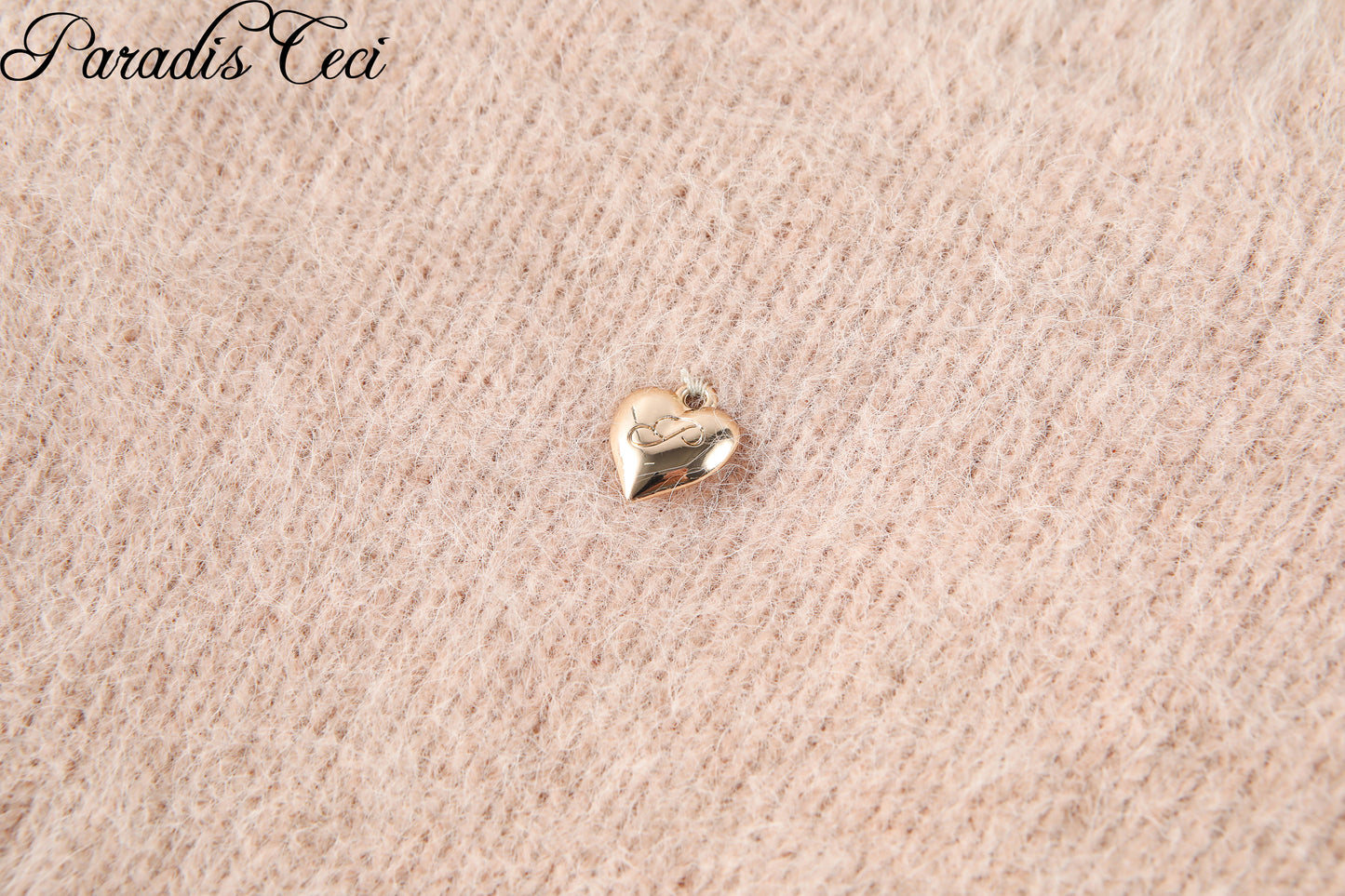 'Ivy' wrap midi cardigan - peach fuzz