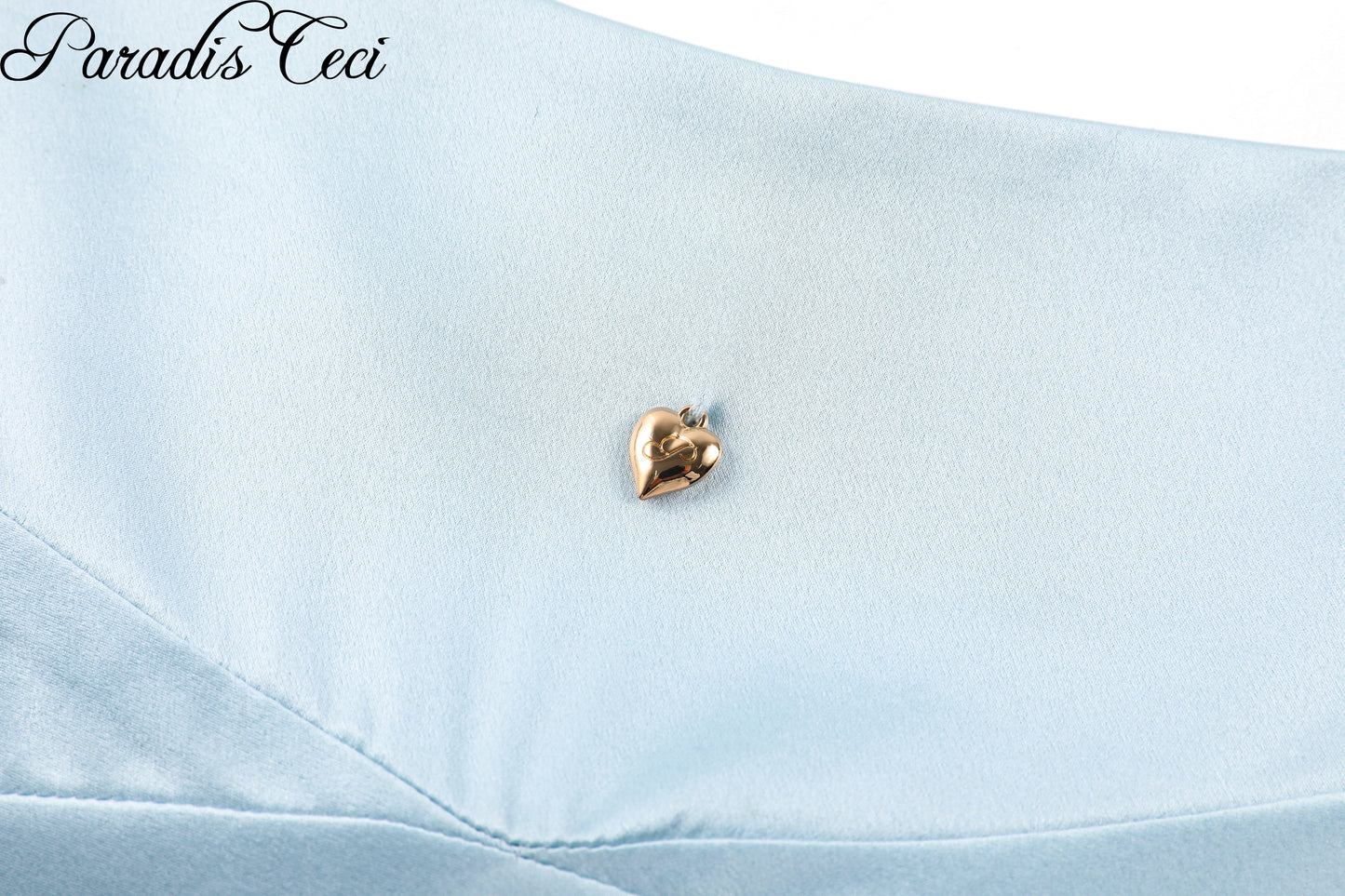 'Lily' low-rise silk midi skirt - iced blue
