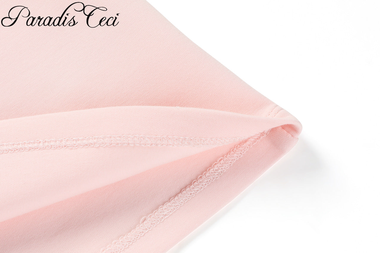 'Ariel' silk ribbon halter top - pink