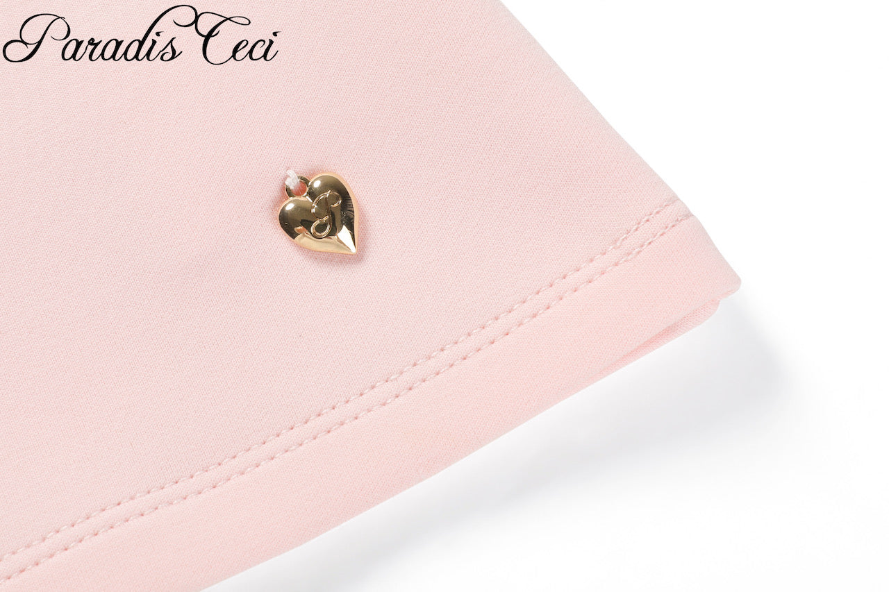 'Ariel' silk ribbon halter top - pink