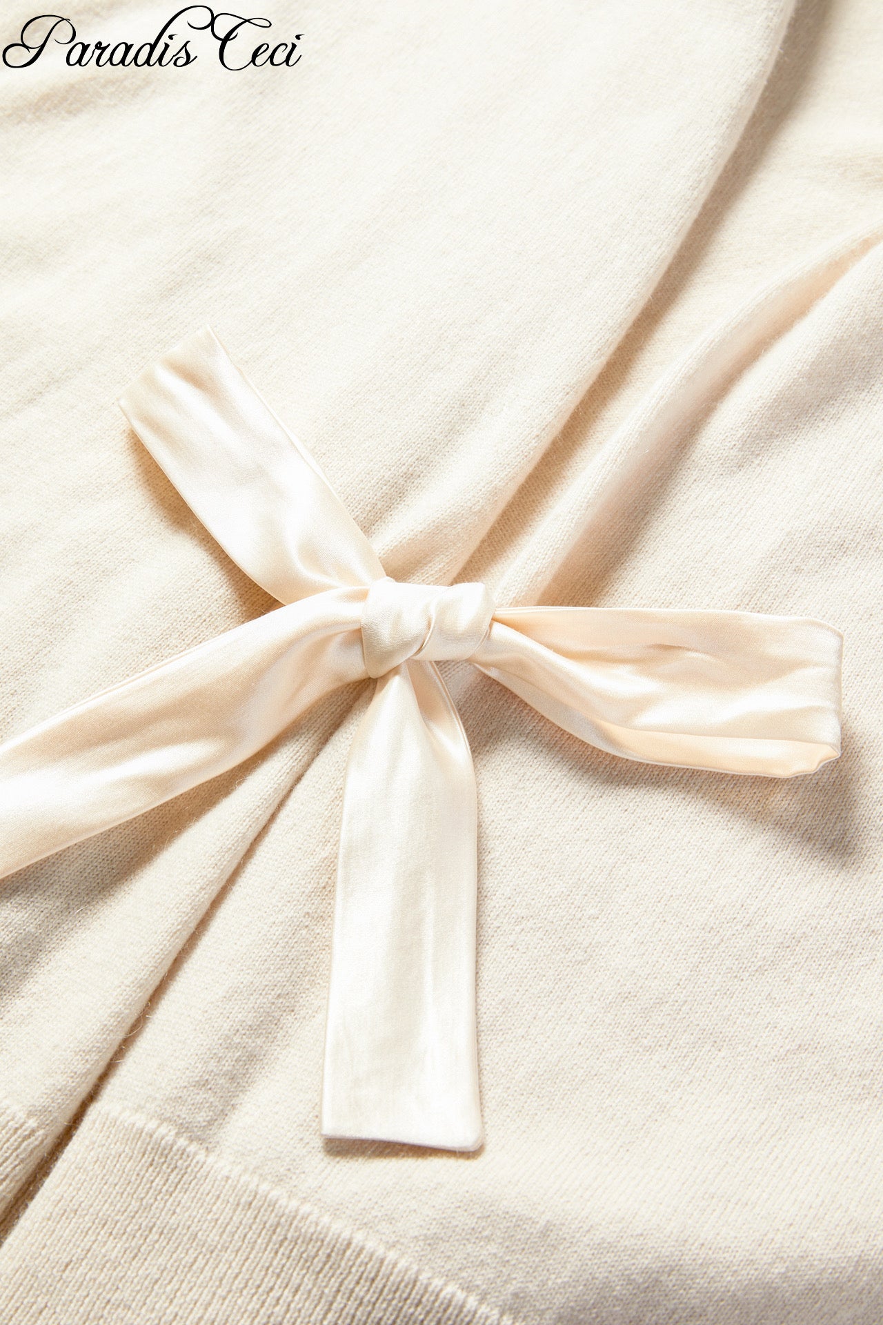 'Diane' ribbon cashmere cardigan