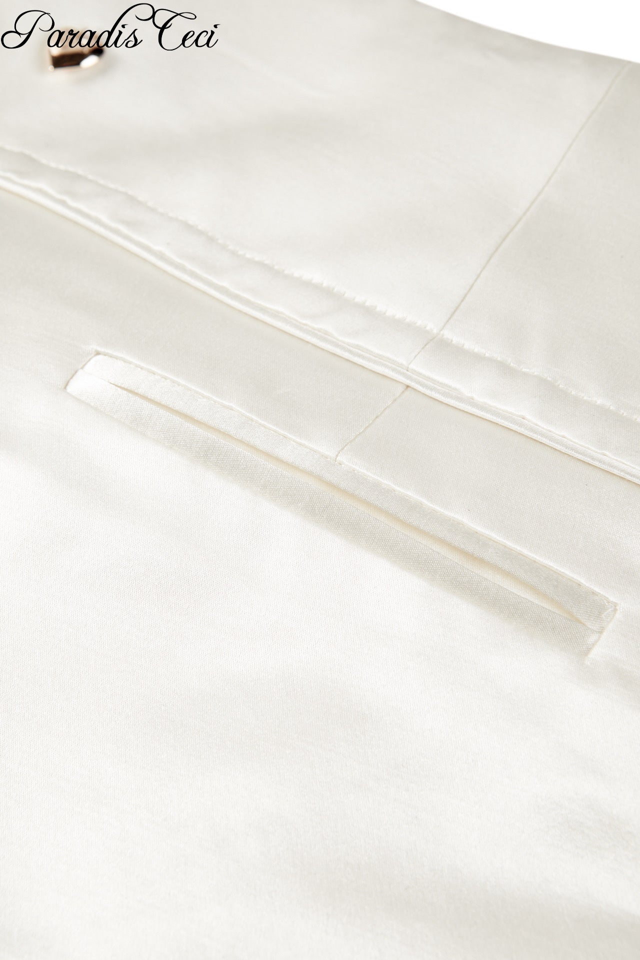 'Jac' silk wool satin mini shorts - ivory