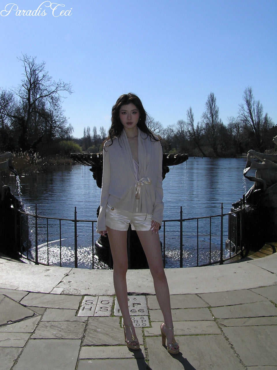'Diane' ribbon cashmere cardigan