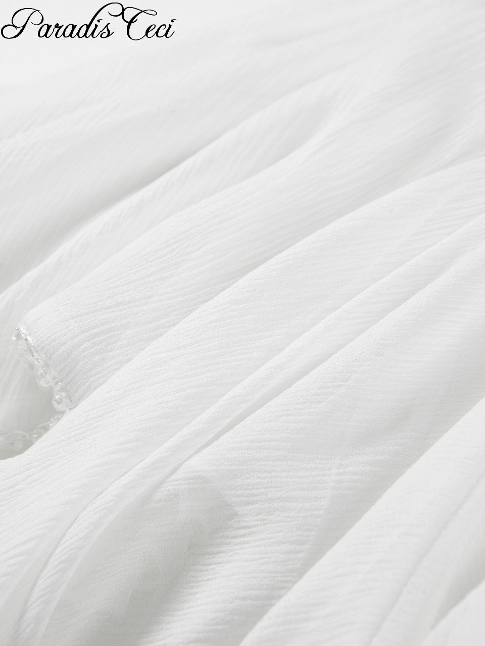 ‘Lydia’ mini silk skirt with crystal bead embellishments