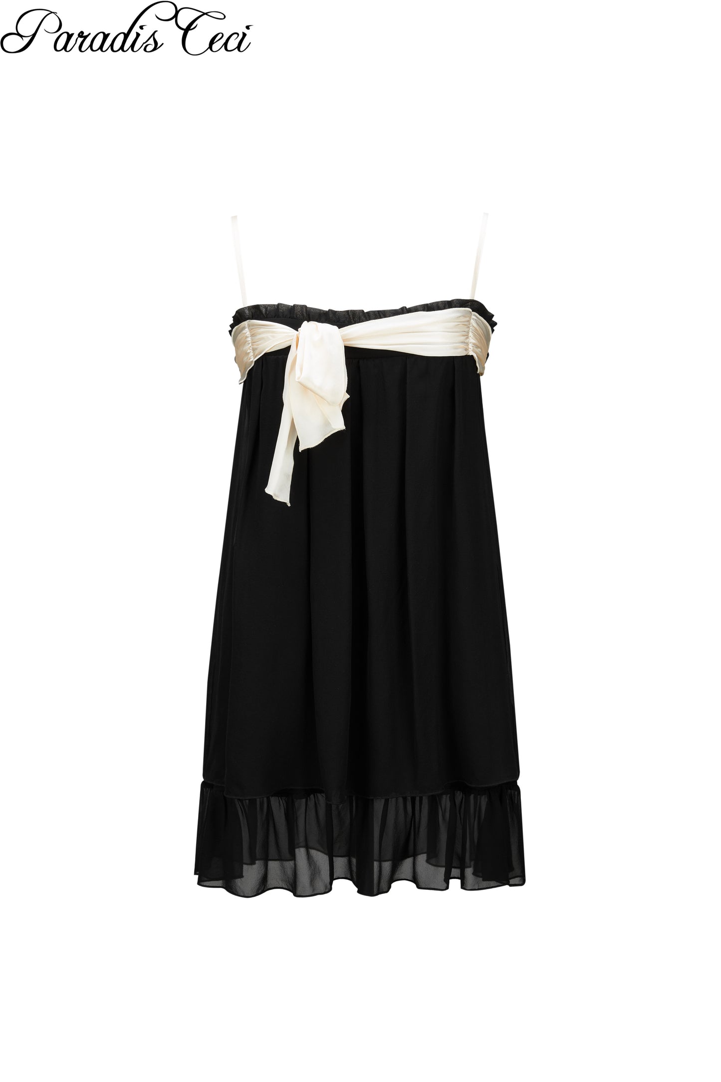 ‘Eve’ silk dress - black