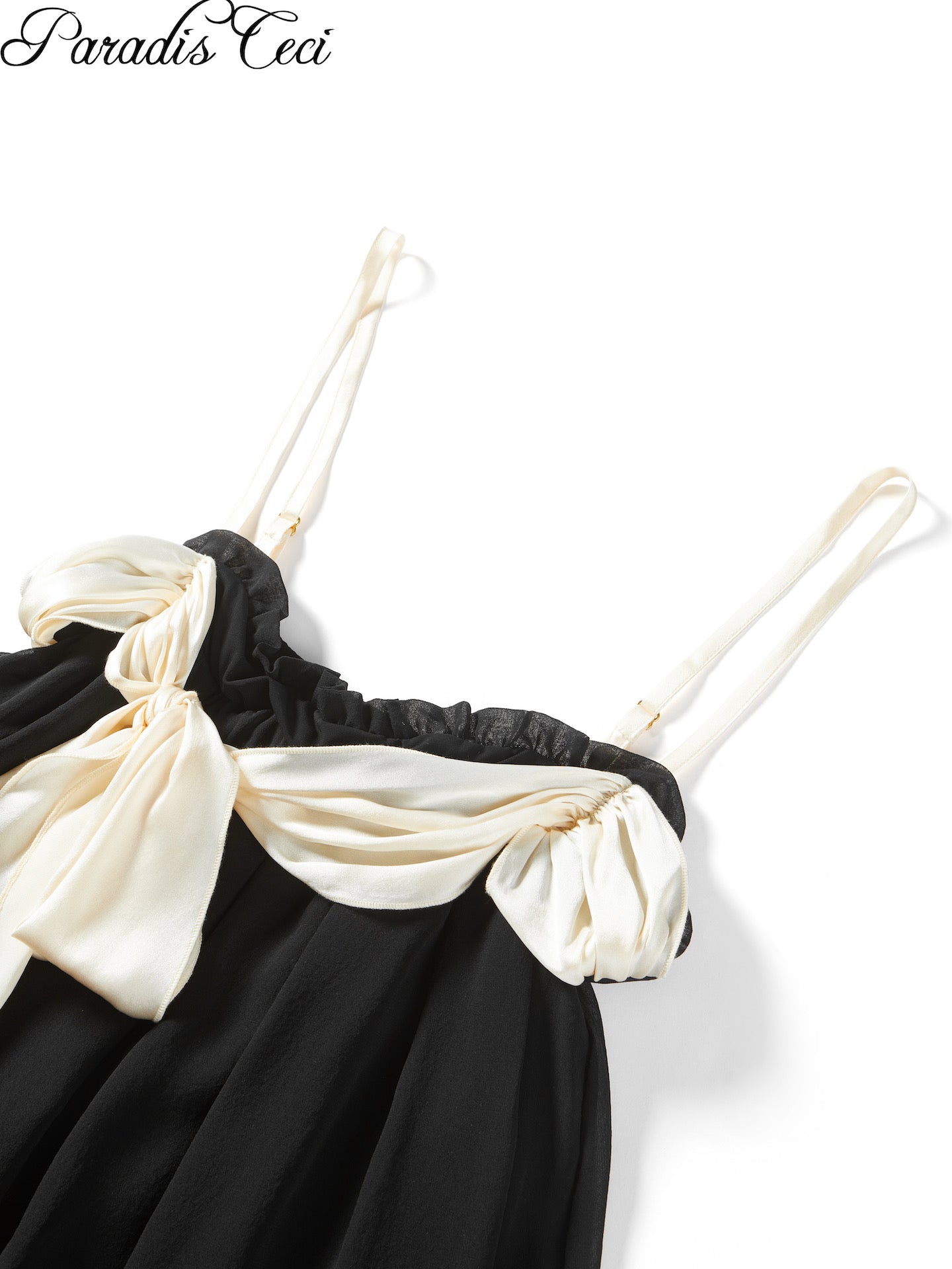 ‘Eve’ silk dress - black