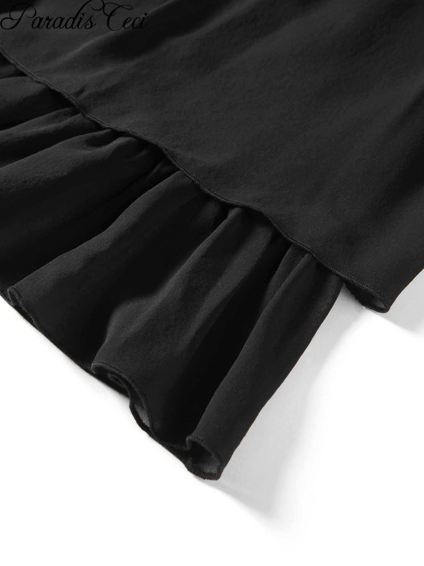 ‘Eve’ silk dress - black