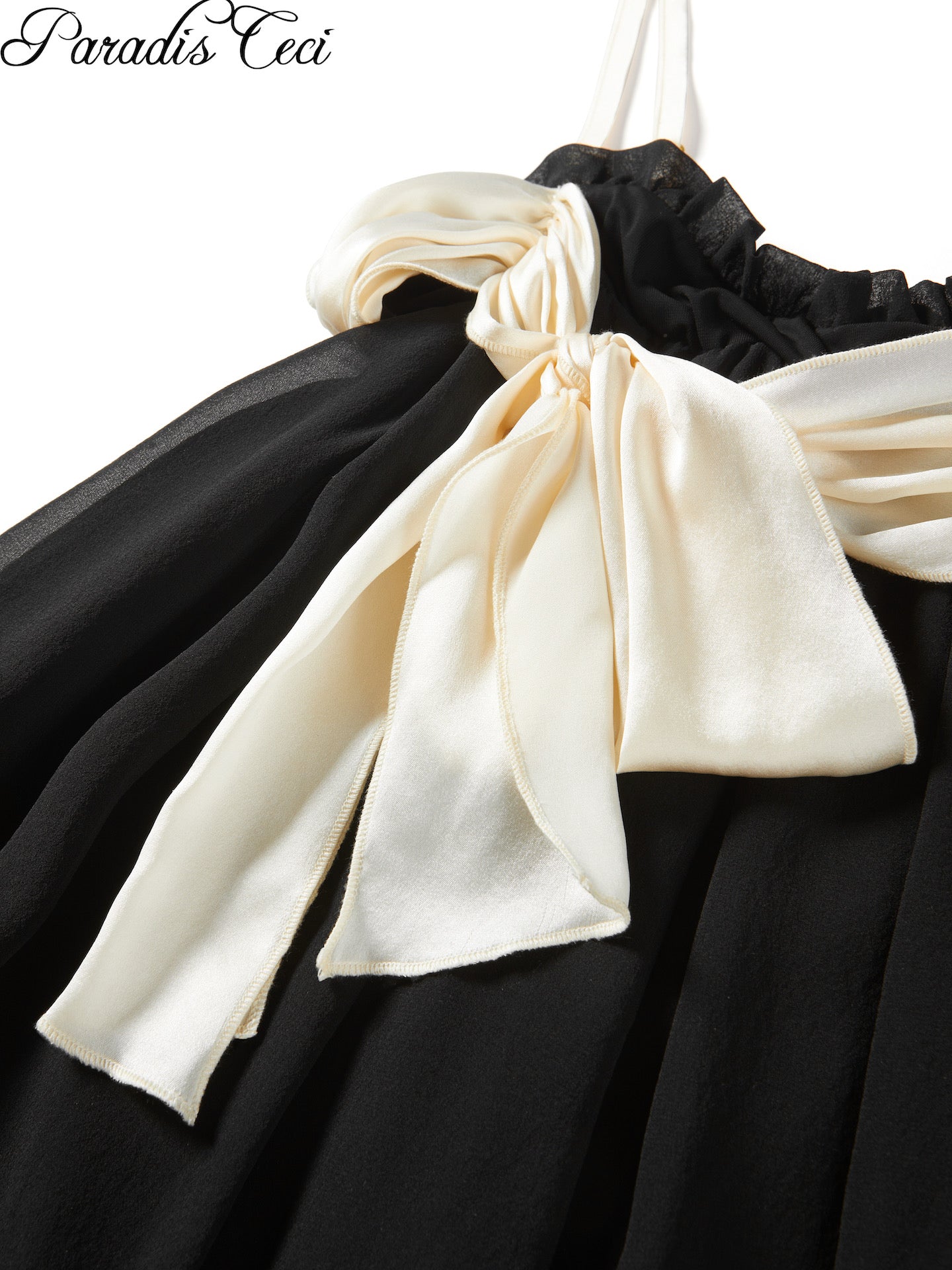 ‘Eve’ silk dress - black