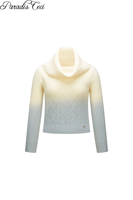 'Snowy' 2-in-1 raccoon wool jumper