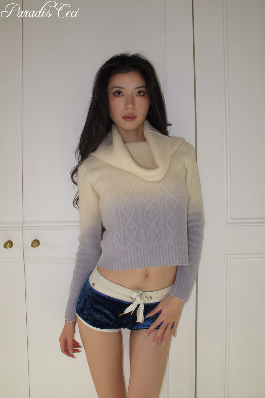 'Snowy' 2-in-1 raccoon wool jumper