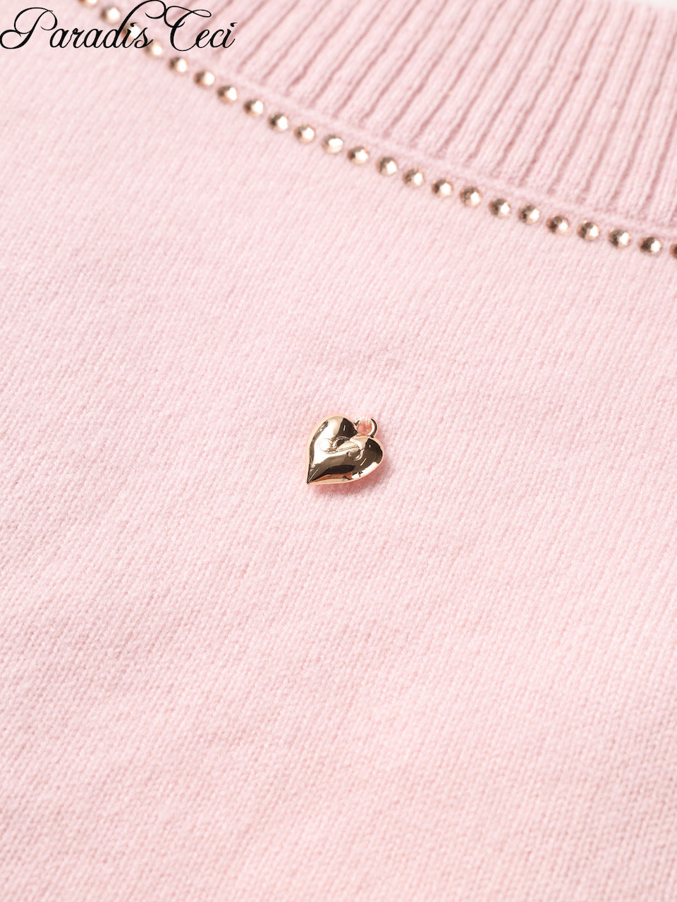'Annie' cashmere cardigan with rhinestones- sweet pink