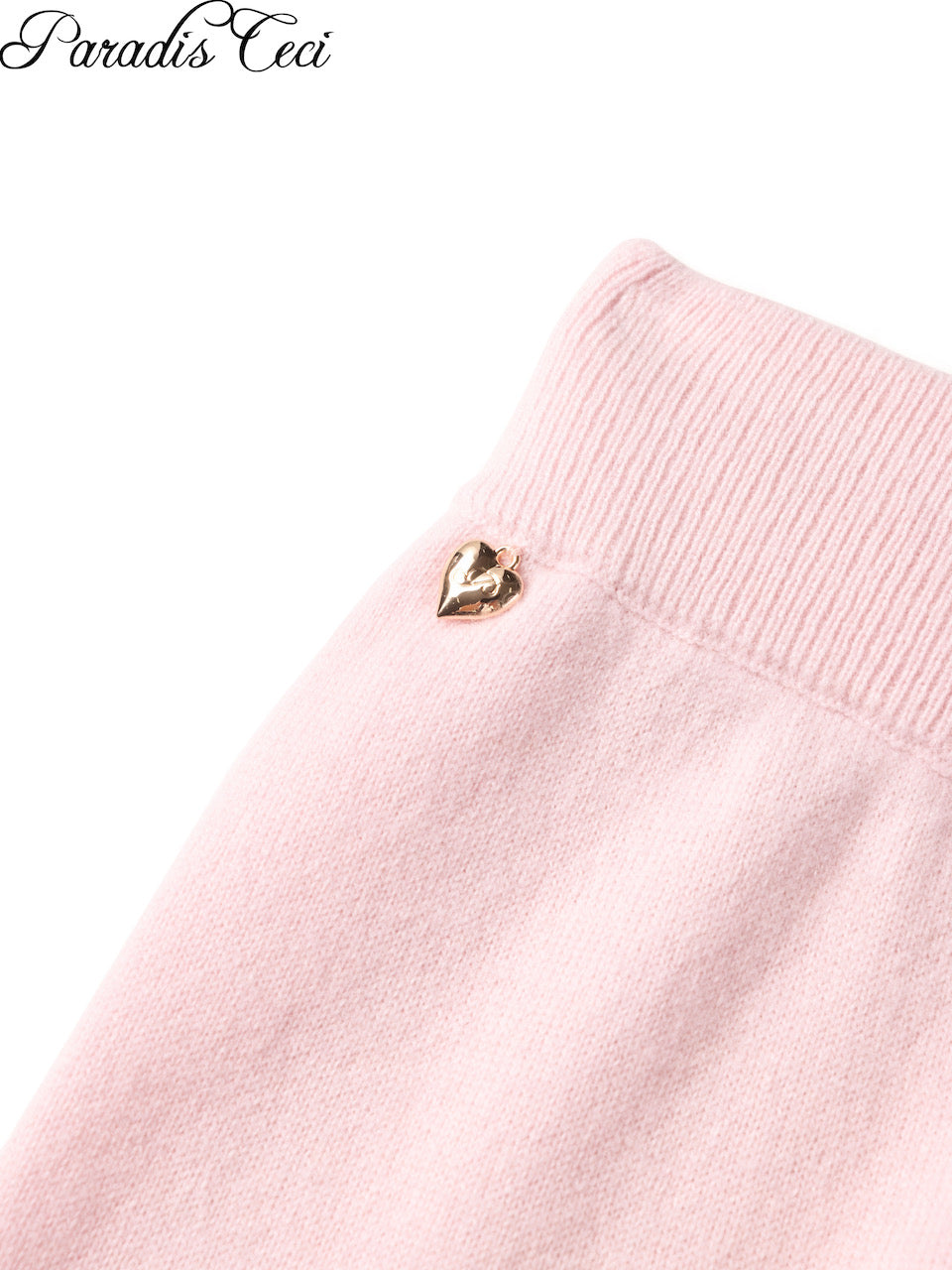 'Crystal' cashmere trousers with rhinestones- sweet pink