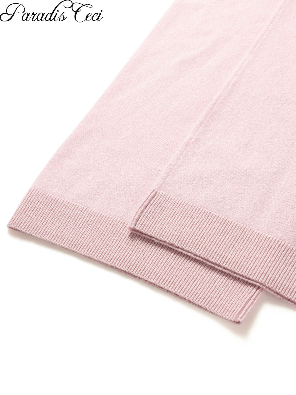 'Crystal' cashmere trousers with rhinestones- sweet pink