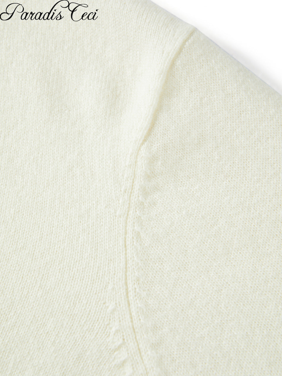 'Annie' cashmere cardigan with rhinestones - classic ivory