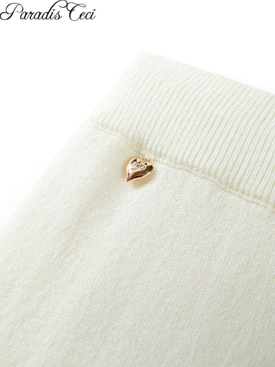 'Crystal' cashmere trousers with rhinestones - classic ivory