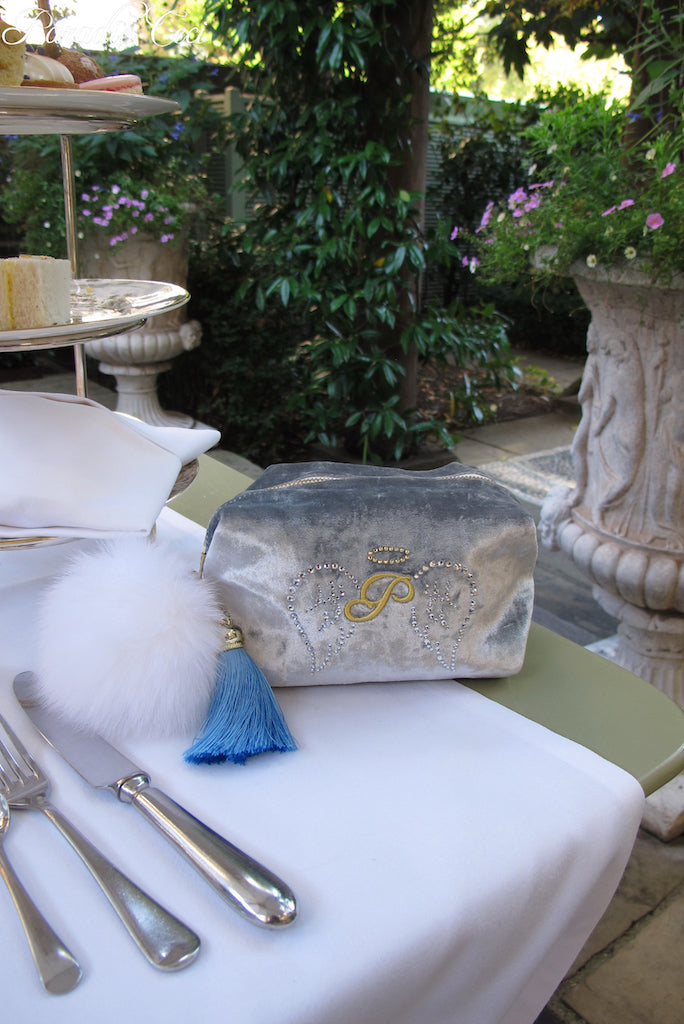 'Ron Ron' pouch - platinum blue - small