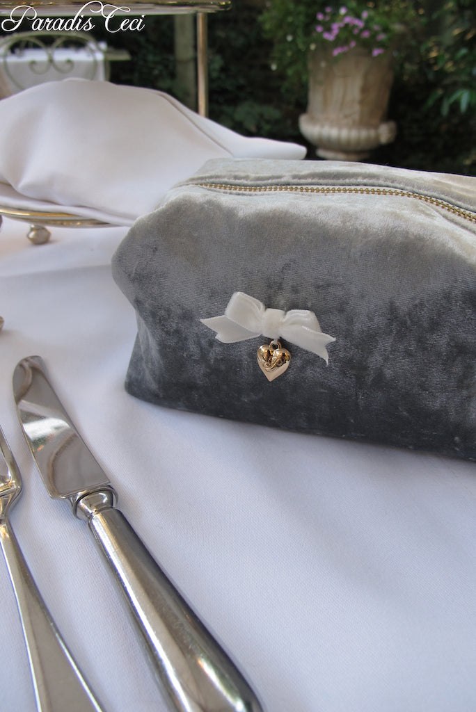 'Ron Ron' pouch - platinum blue - small