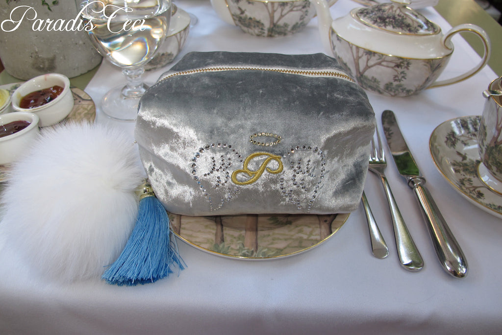 'Ron Ron' pouch - platinum blue - small