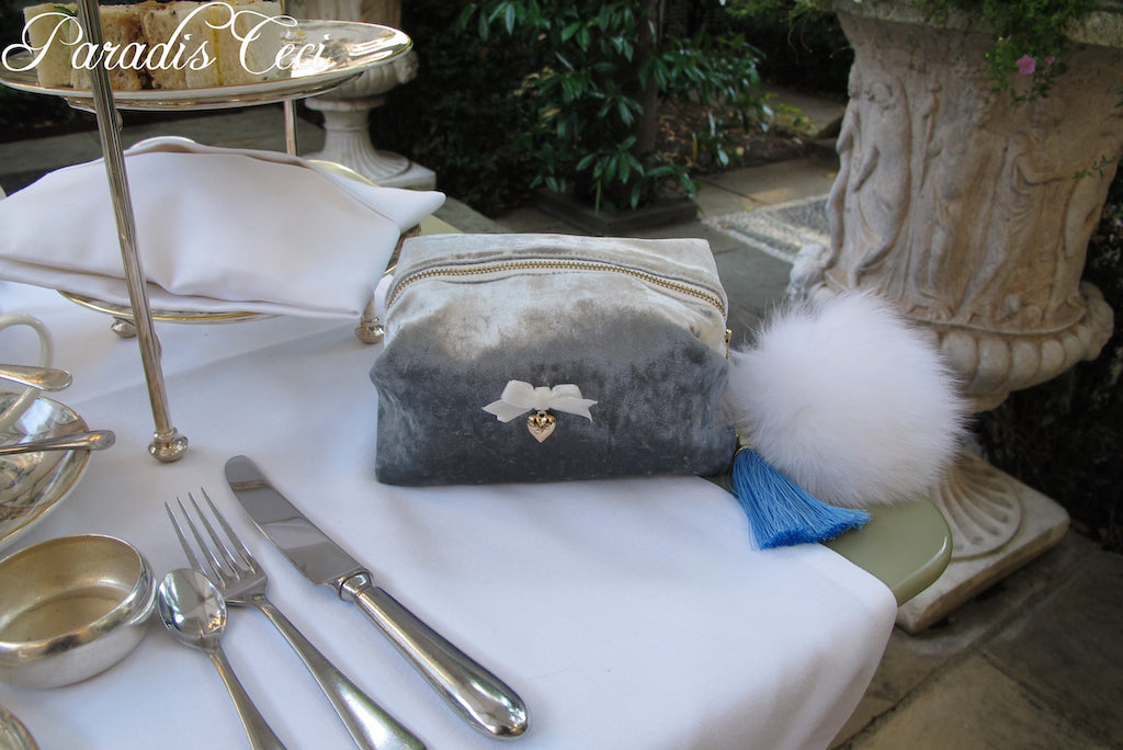 'Ron Ron' pouch - platinum blue - small