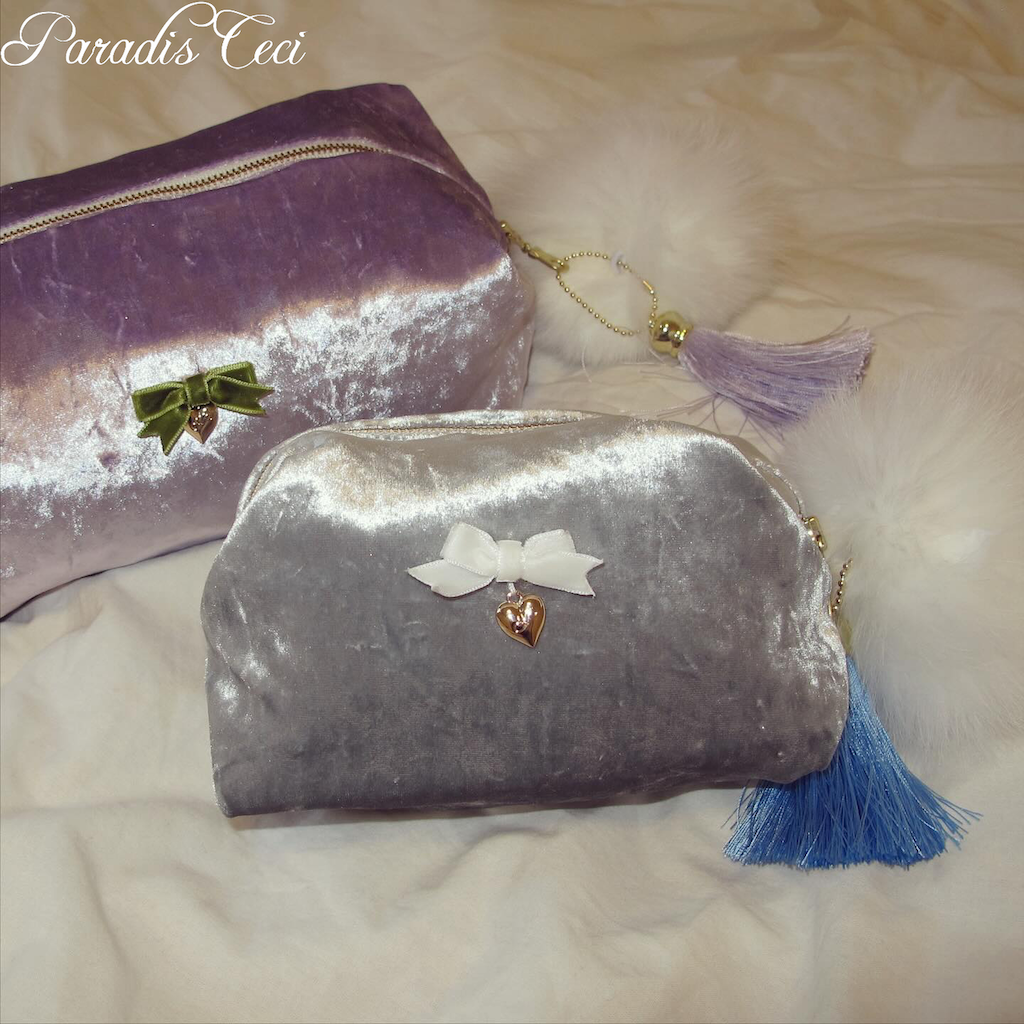 'Ron Ron' pouch - platinum blue - small