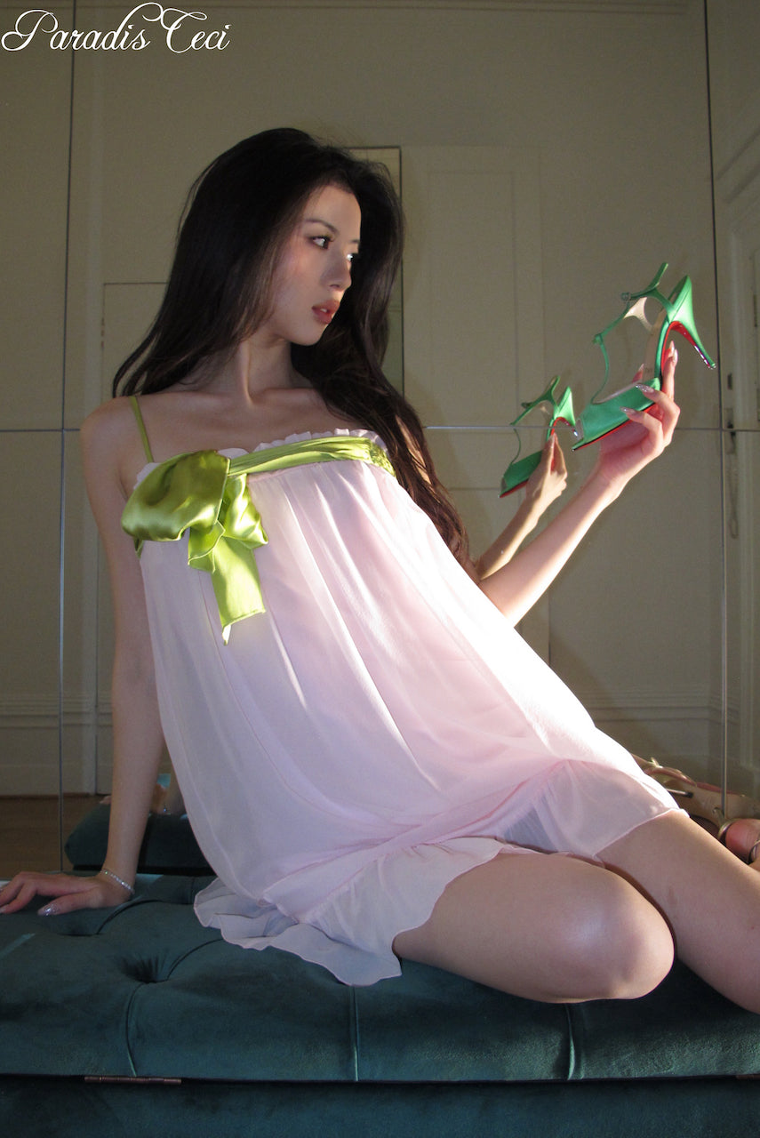 ‘Eve’ silk dress - sakura pink