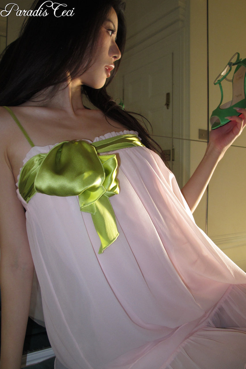 ‘Eve’ silk dress - sakura pink