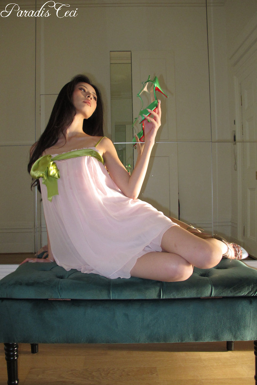 ‘Eve’ silk dress - sakura pink