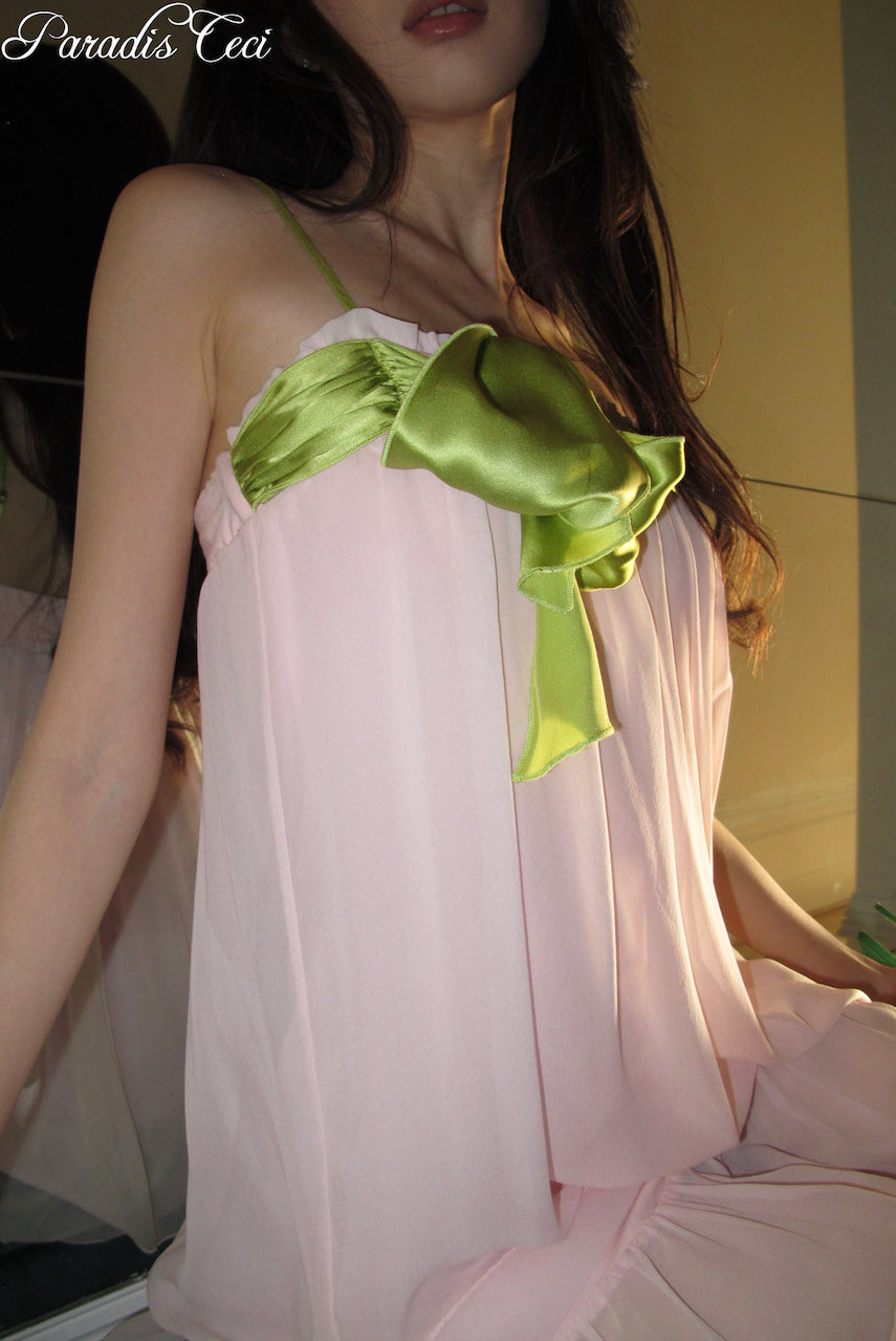 ‘Eve’ silk dress - sakura pink