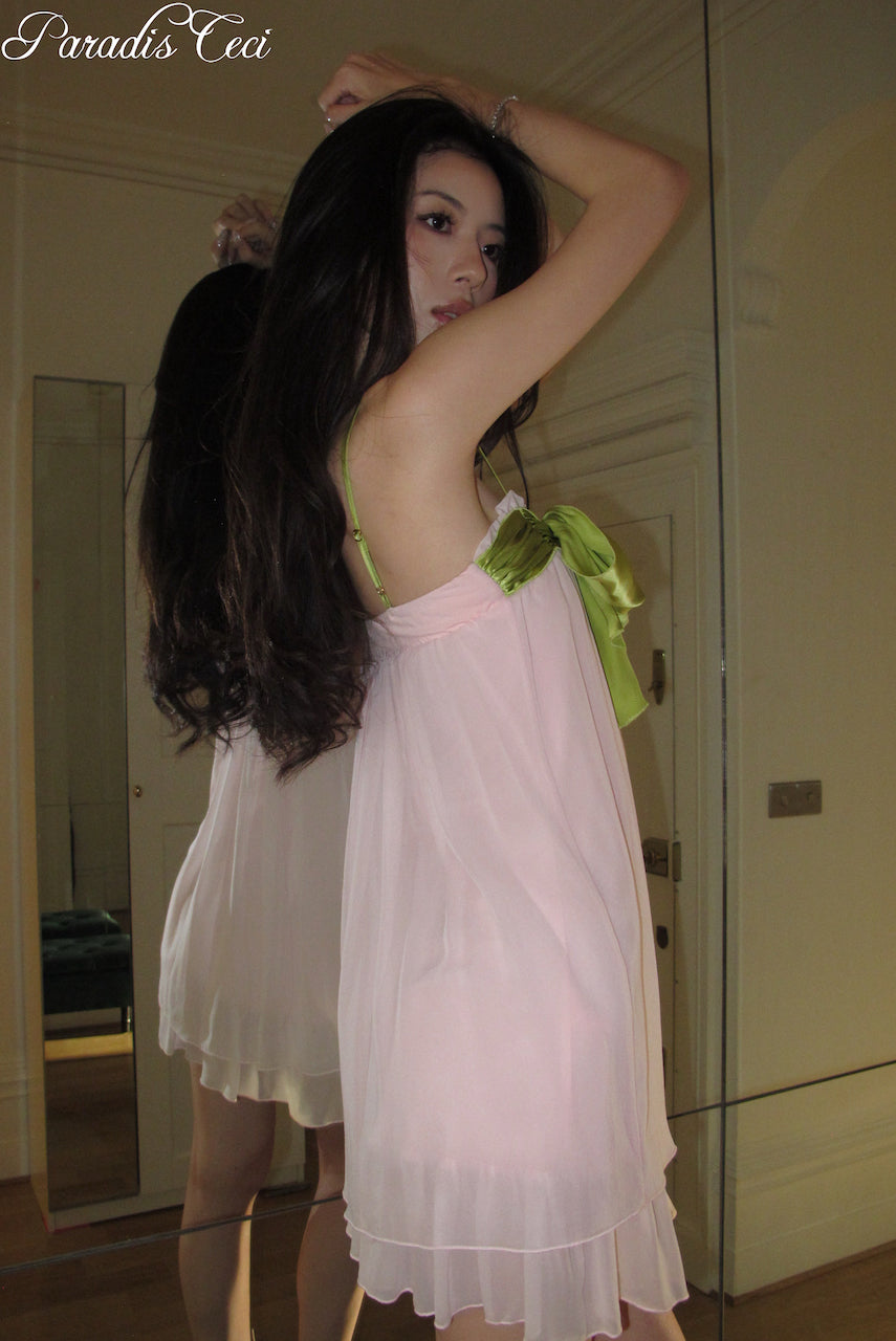 ‘Eve’ silk dress - sakura pink