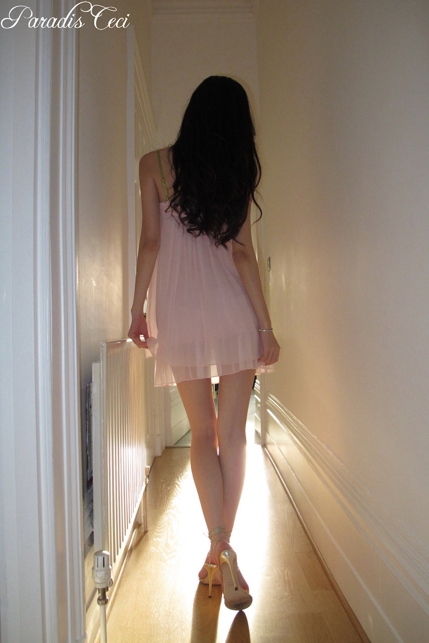 ‘Eve’ silk dress - sakura pink
