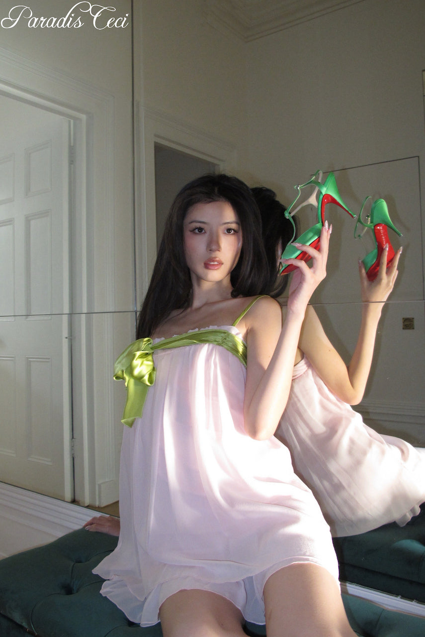 ‘Eve’ silk dress - sakura pink