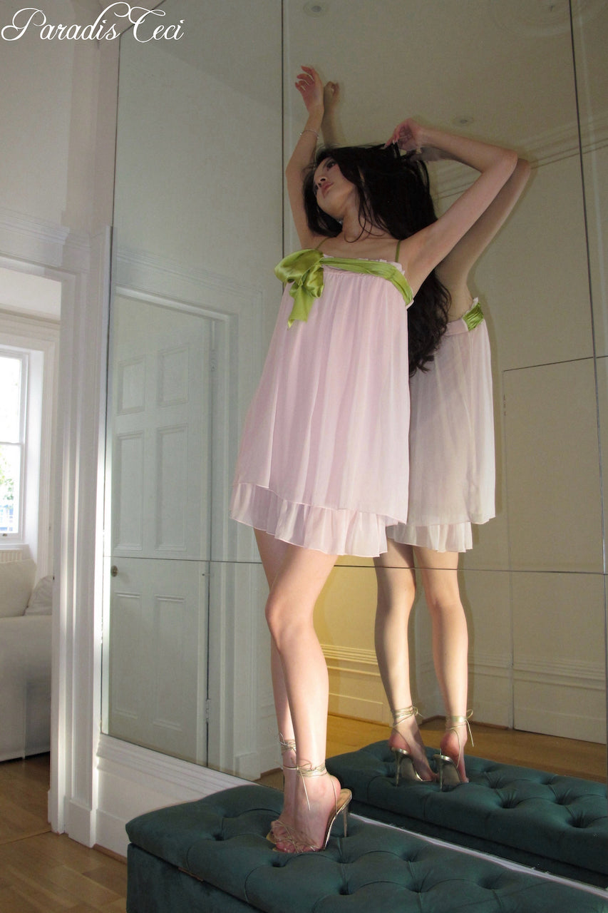 ‘Eve’ silk dress - sakura pink