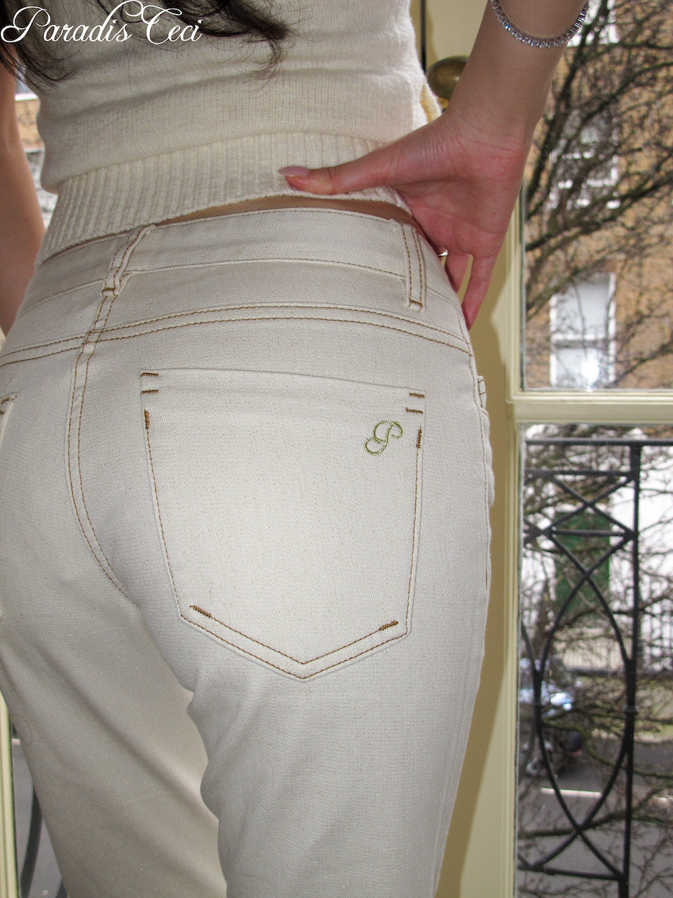 'Georgina' #001 low-rise flare jeans