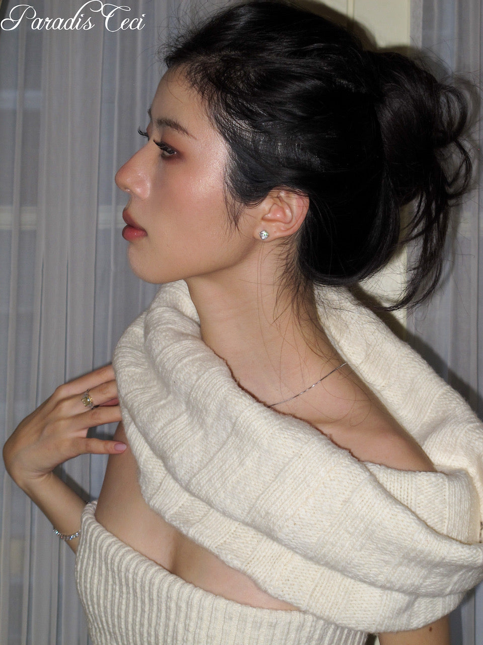 'Mallow' knit snood