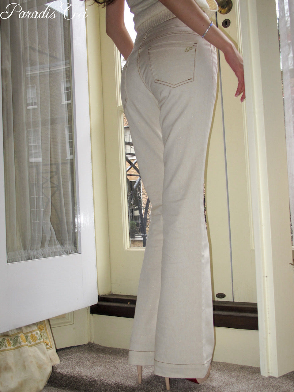 'Georgina' #001 low-rise flare jeans