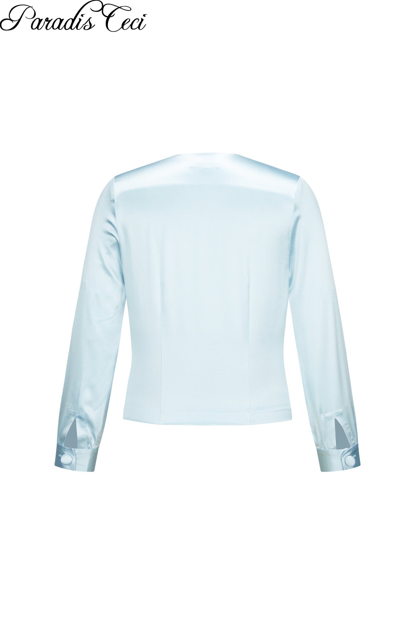 'Luna' silk shirt - iced blue