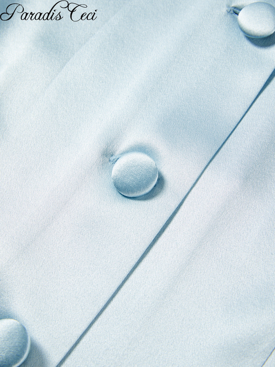 'Luna' silk shirt - iced blue
