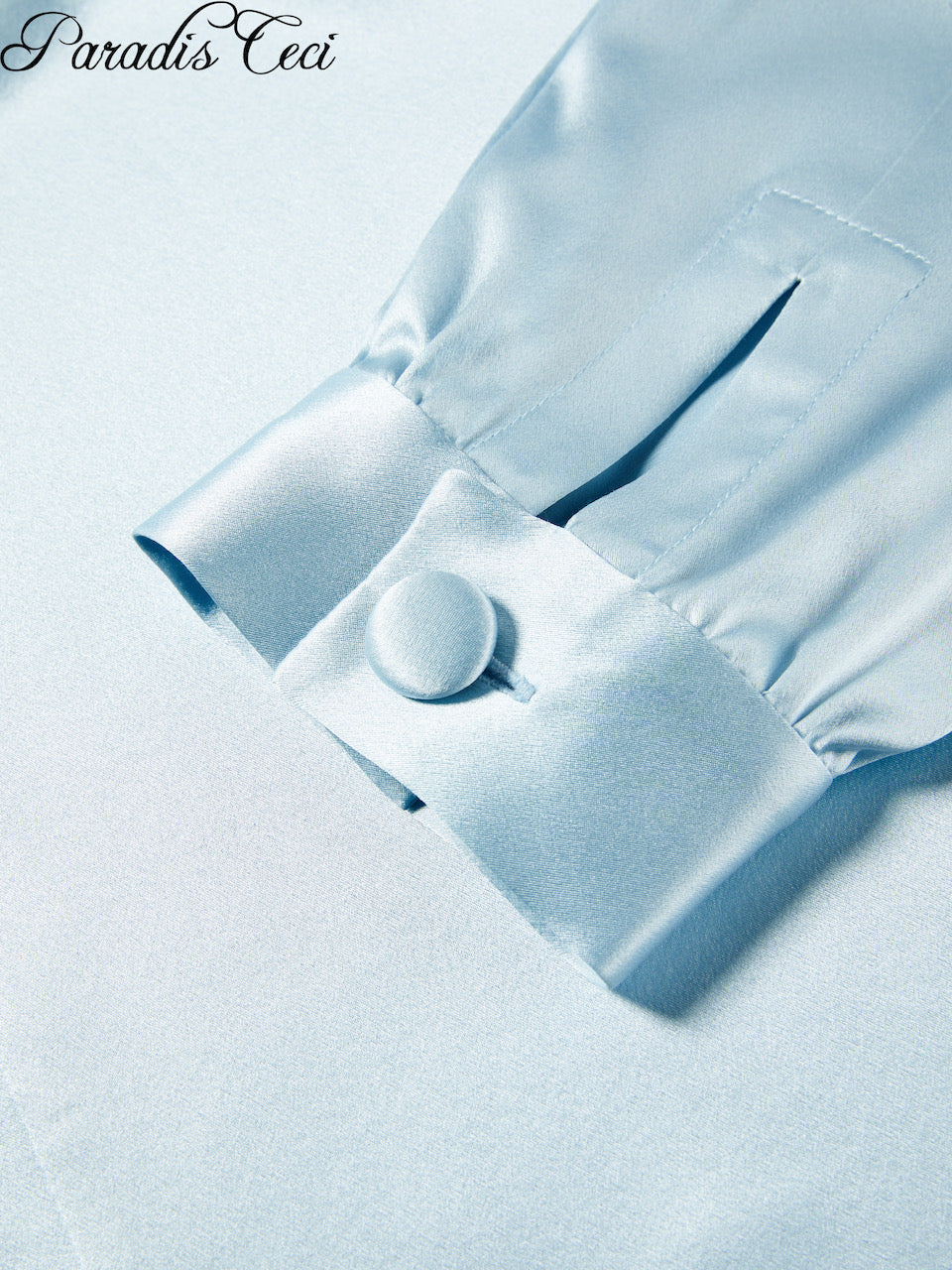 'Luna' silk shirt - iced blue