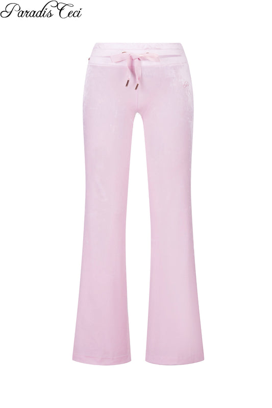 'Faye' velvet  trousers - sakura